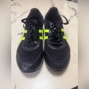 Asics Black and Neon Yellow Men's Sneakers